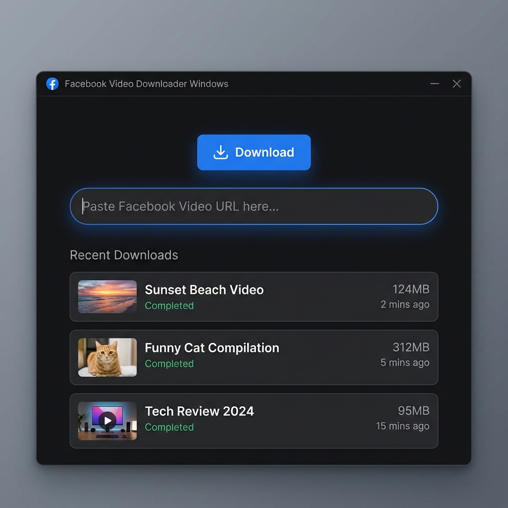 Facebook Downloader Interface