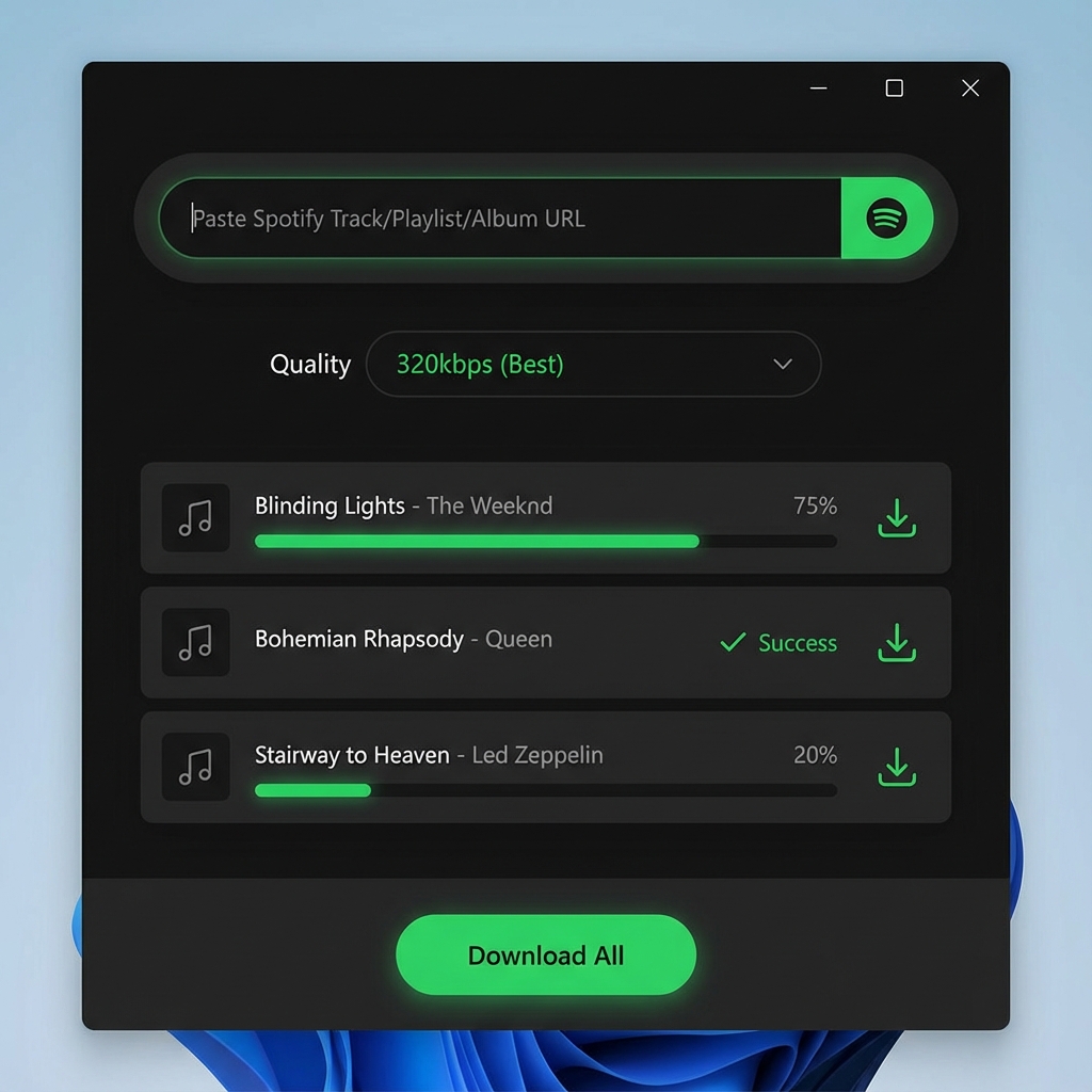 Spotify Downloader Interface