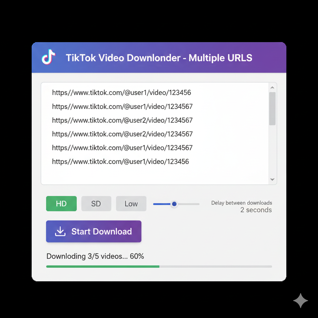 TikTok Downloader Interface