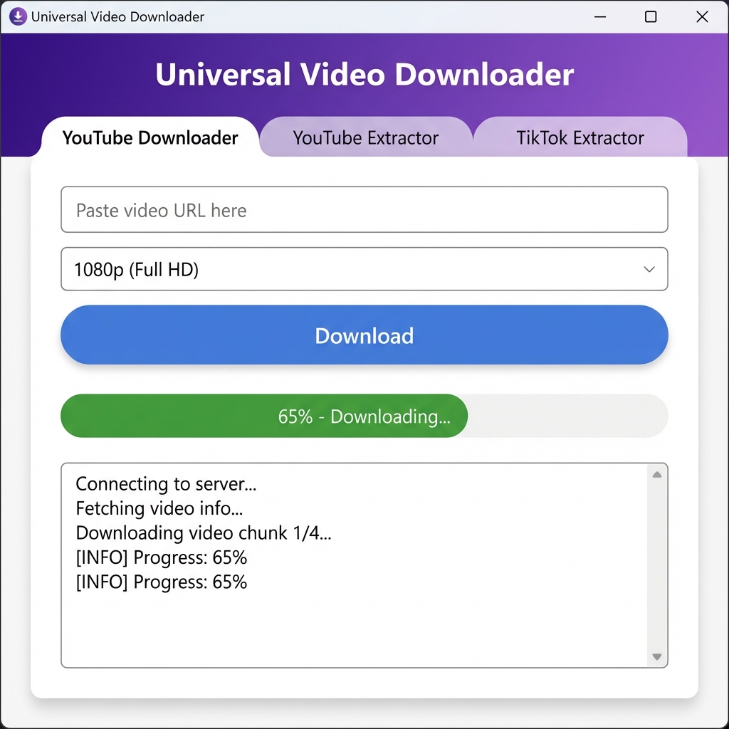Universal Video Downloader Interface
